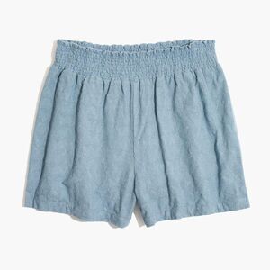 Madewell Blue Embroidered Cover Up Shorts